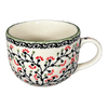 Polish Pottery Latte Cup (Cherry Blossom) | F044S-DPGJ at PolishPotteryOutlet.com