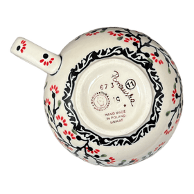 Polish Pottery Latte Cup (Cherry Blossom) | F044S-DPGJ Additional Image at PolishPotteryOutlet.com