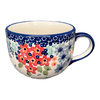 Polish Pottery Latte Cup (Brilliant Garden) | F044S-DPLW at PolishPotteryOutlet.com