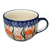 Polish Pottery Latte Cup (Sun-Kissed Garden) | F044S-GM15 at PolishPotteryOutlet.com
