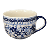 Cup, Latte, 18 oz in "Duet in Blue" by Manufaktura | F044S-SB01