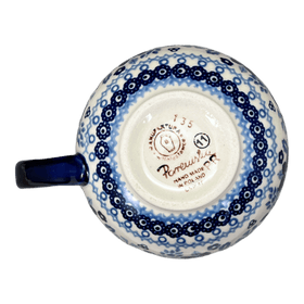 Polish Pottery Cup, Latte, 18 oz in "Duet in Blue" by Manufaktura | F044S-SB01 Additional Image at PolishPotteryOutlet.com