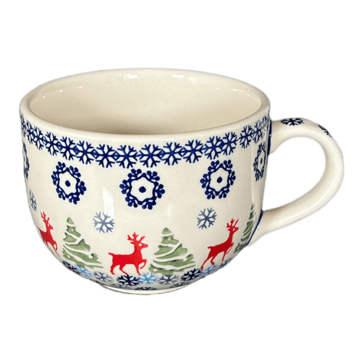 Cup, Latte, 18 oz in "Reindeer Games" by Manufaktura | F044T-BL07