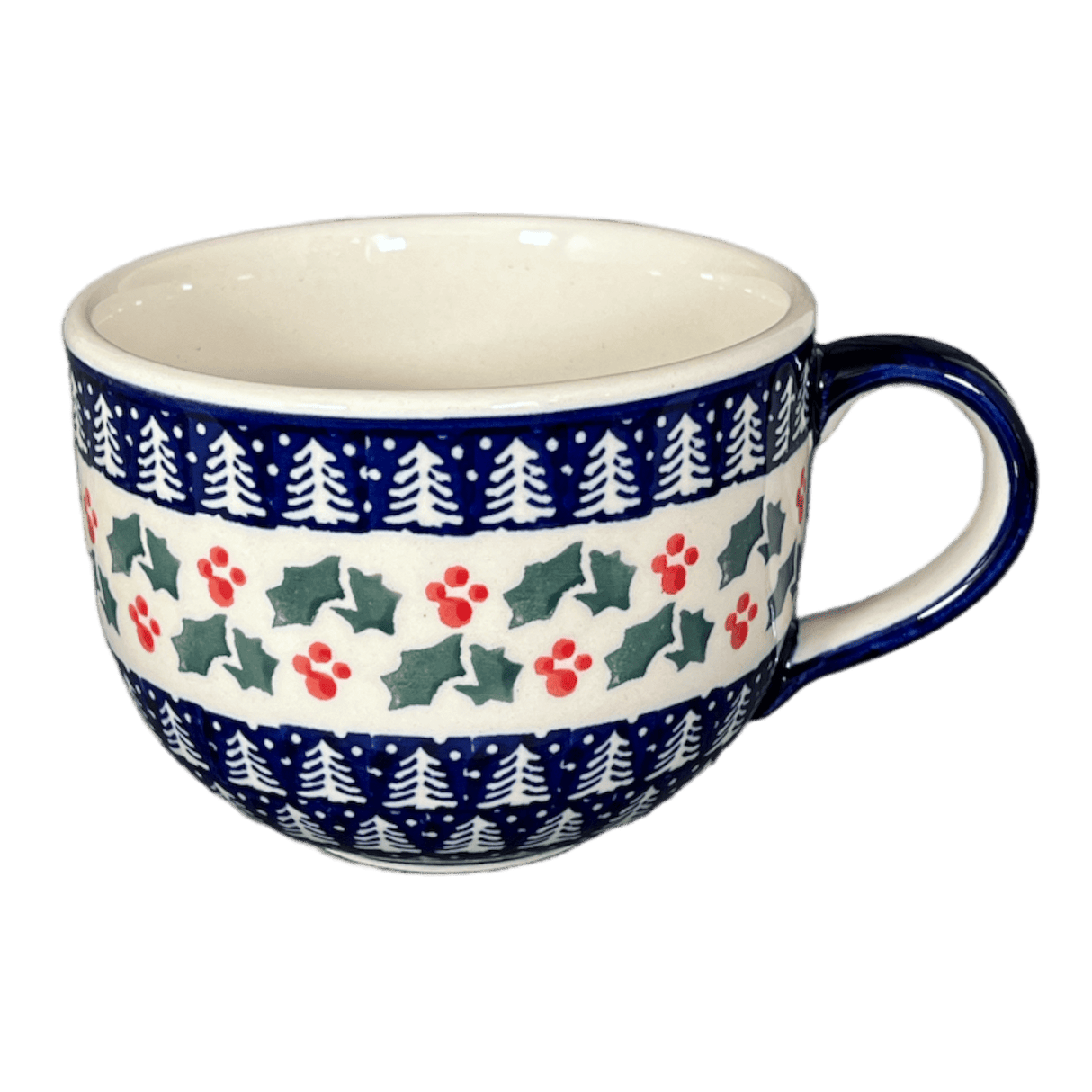 Cup, Latte, 18 oz in "Holiday Cheer" by Manufaktura | F044T-NOS2