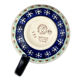 Polish Pottery Latte Cup (Starry Wreath) | F044T-PZG Additional Image at PolishPotteryOutlet.com