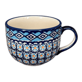 Cup, Latte, 18 oz in "Blue Diamond" by Manufaktura | F044U-DHR