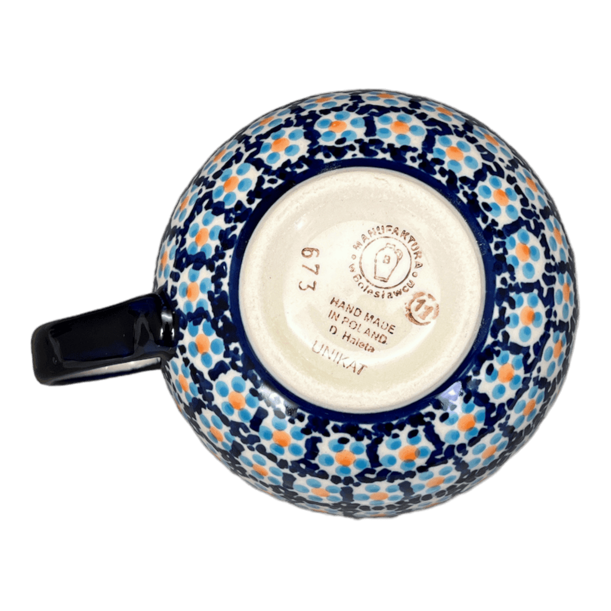 Cup, Latte, 18 oz in "Blue Diamond" by Manufaktura | F044U-DHR