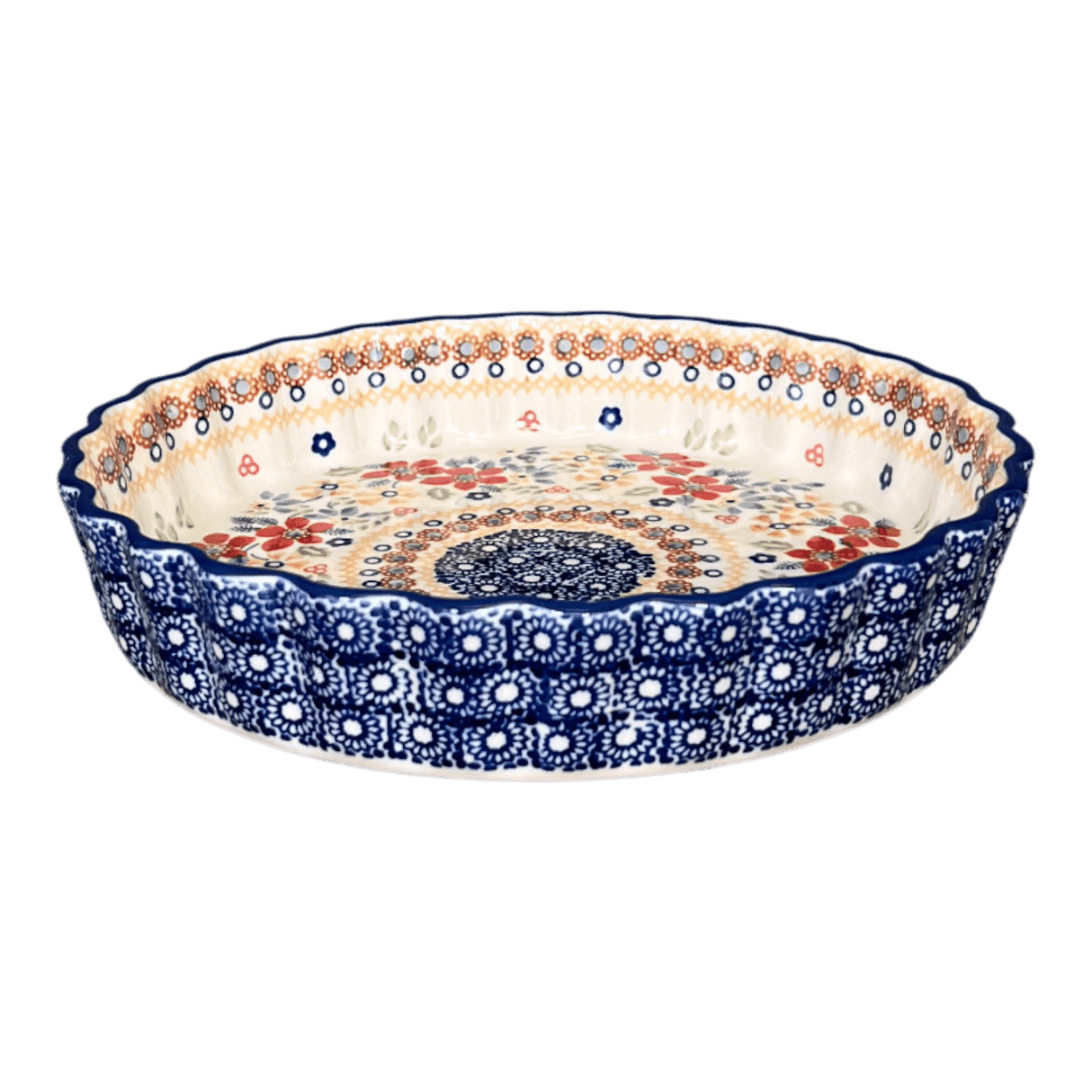 Quiche Dish, Medium 9" in "Ruby Duet" by Manufaktura | F048S-DPLC