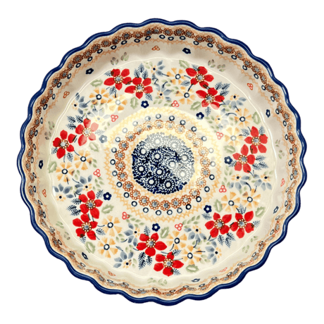 Quiche Dish, Medium 9" in "Ruby Duet" by Manufaktura | F048S-DPLC