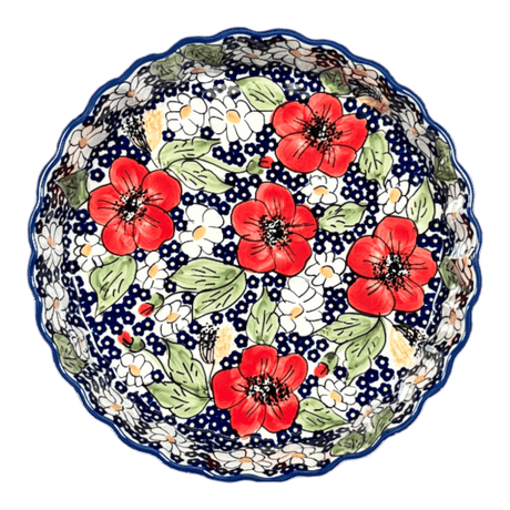 Quiche Dish, Medium 9" in "Poppies & Posies" by Manufaktura | F048S-IM02