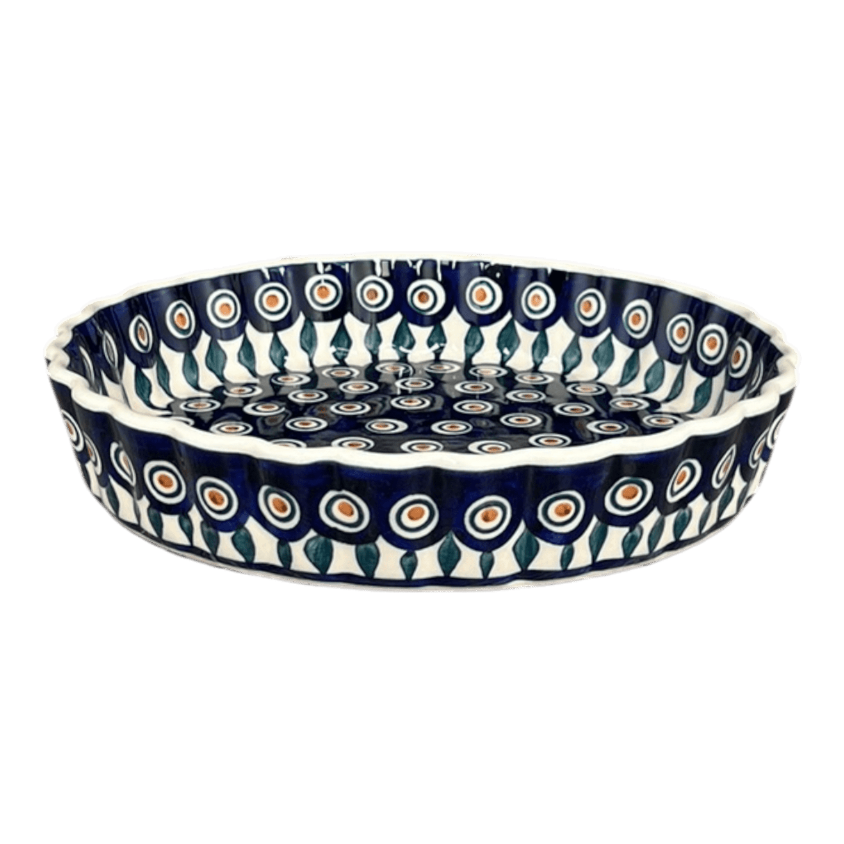 Quiche Dish, Medium 9" in "Peacock" by Manufaktura | F048T-54