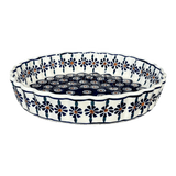 Quiche Dish, Medium 9" in "Floral Peacock" by Manufaktura | F048T-54KK