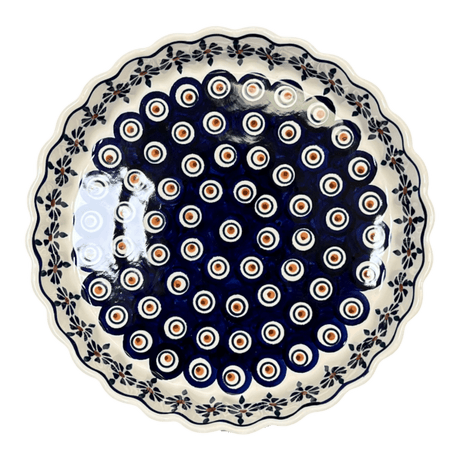 Quiche Dish, Medium 9" in "Floral Peacock" by Manufaktura | F048T-54KK
