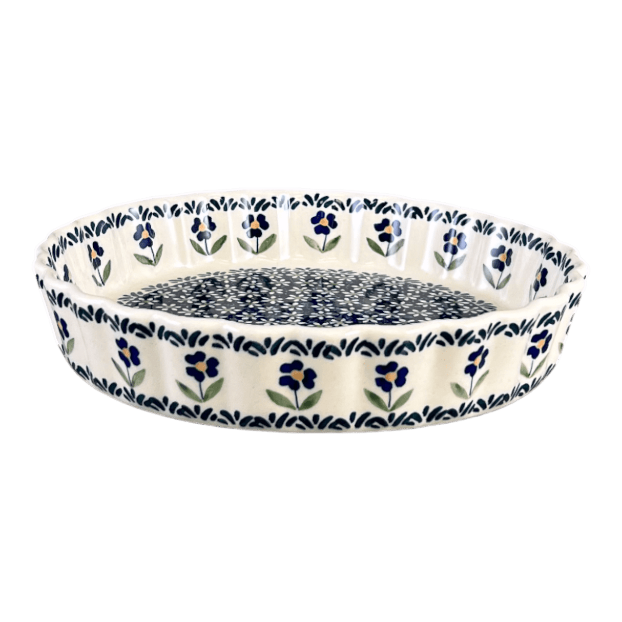 Quiche Dish, Medium 9" in "Forget Me Not" by Manufaktura | F048T-ASS