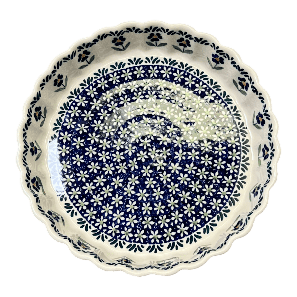Quiche Dish, Medium 9" in "Forget Me Not" by Manufaktura | F048T-ASS