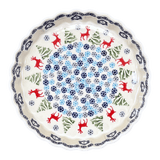 Quiche Dish, Medium 9" in "Reindeer Games" by Manufaktura | F048T-BL07