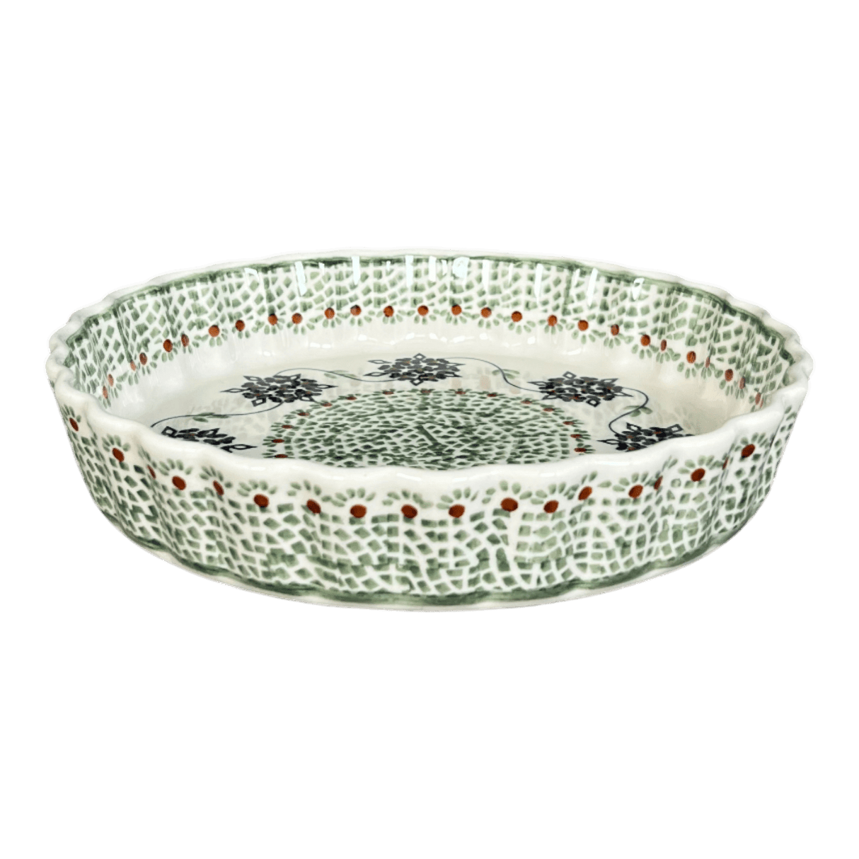 Quiche Dish, Medium 9" in "Wedding Bouquet" by Manufaktura | F048T-MGB