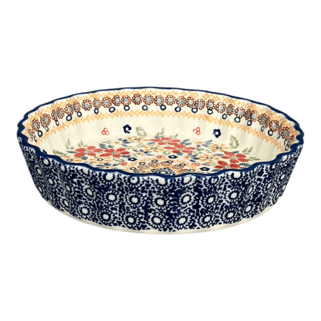 Quiche Dish, Round, 7.5" Small in "Ruby Duet" by Manufaktura | F055S-DPLC