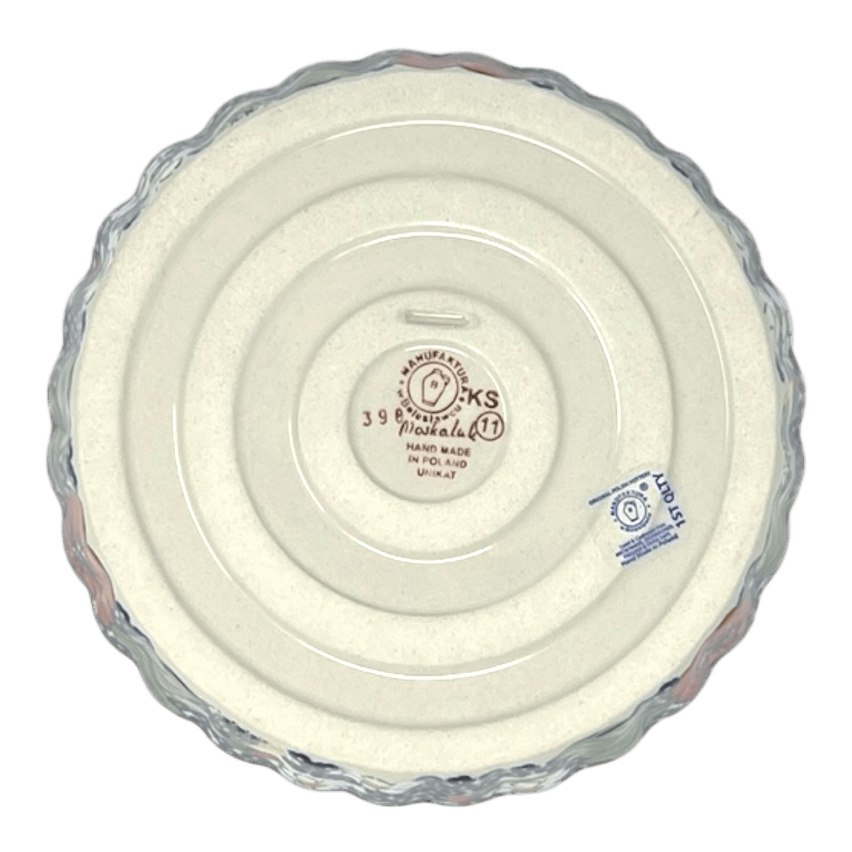 Quiche Dish, Round, 7.5" Small in "Poppies & Posies" by Manufaktura | F055S-IM02