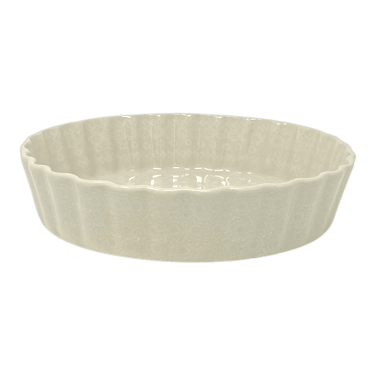 Quiche Dish, Round, 7.5" Small in "Duet in Lace" by Manufaktura | F055S-SB02