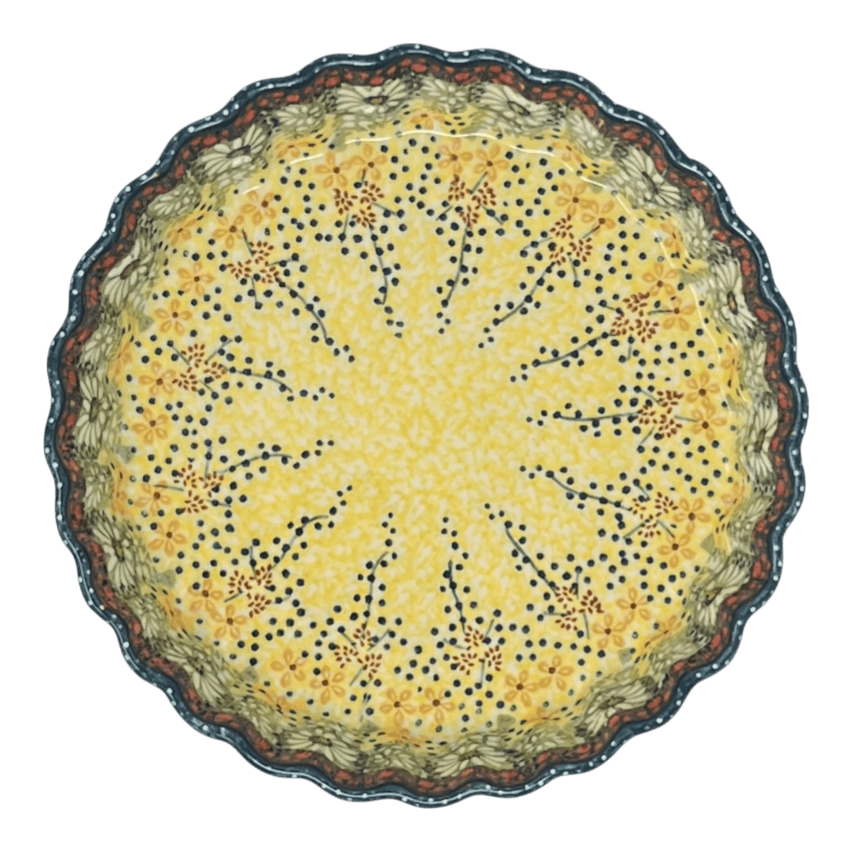 Quiche Dish, Round, 7.5" Small in "Sunshine Grotto" by Manufaktura | F055S-WK52