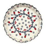 Quiche Dish, Round, 7.5" Small in "Red Bird" by Manufaktura | F055T-GILE