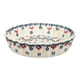Quiche Dish, Round, 7.5" Small in "Red Bird" by Manufaktura | F055T-GILE