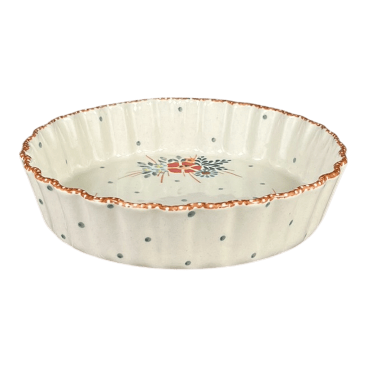 Quiche Dish, Round, 7.5" Small in "Country Pride" by Manufaktura | F055T-GM13