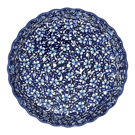 Quiche Dish, Round, 7.5" Small in "Blue on Blue" by Manufaktura | F055T-J109