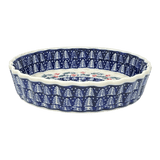 Quiche Dish, Round, 7.5" Small in "Holiday Cheer" by Manufaktura | F055T-NOS2