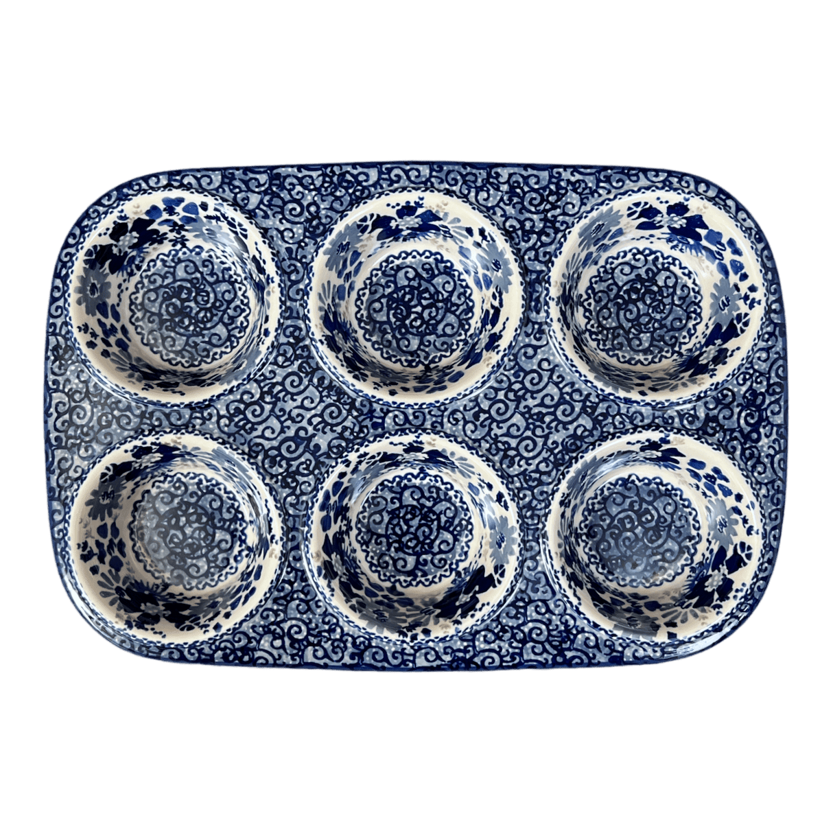 Muffin Pan, 8.5" x 12.5" in "Blue Life" by Manufaktura | F093S-EO39