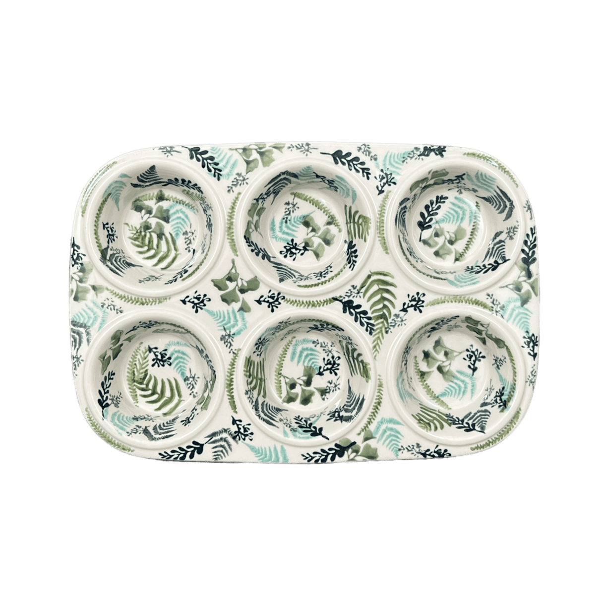 Muffin Pan, 8.5" x 12.5" in "Scattered Ferns" by Manufaktura | F093S-GZ39