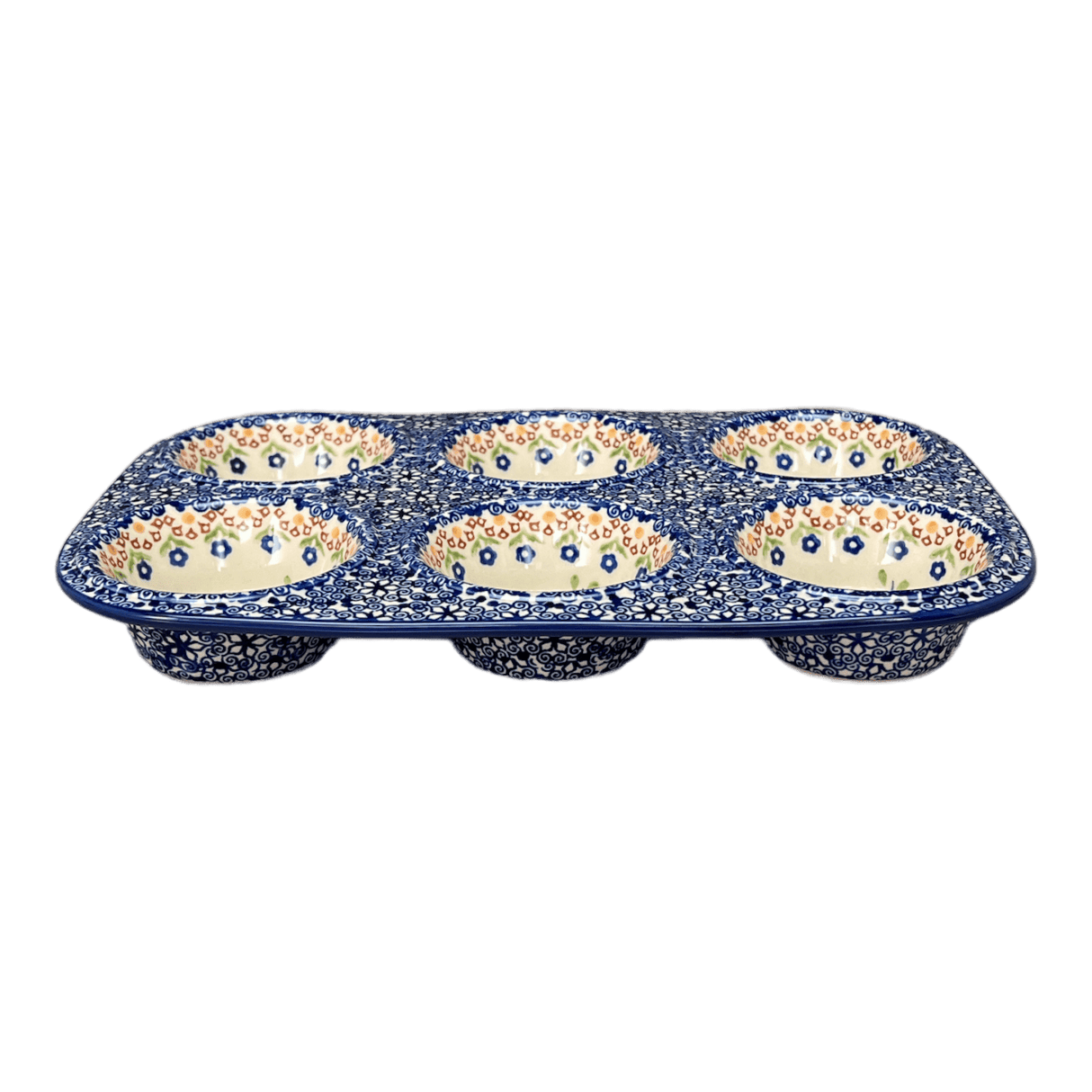 Muffin Pan, 8.5" x 12.5" in "Mediterranean Blossoms" by Manufaktura | F093S-P274