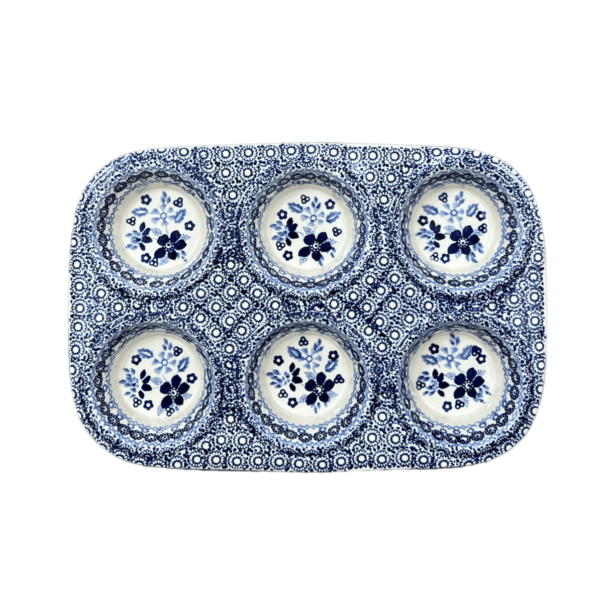 Muffin Pan, 8.5" x 12.5" in "Duet in Blue" by Manufaktura | F093S-SB01