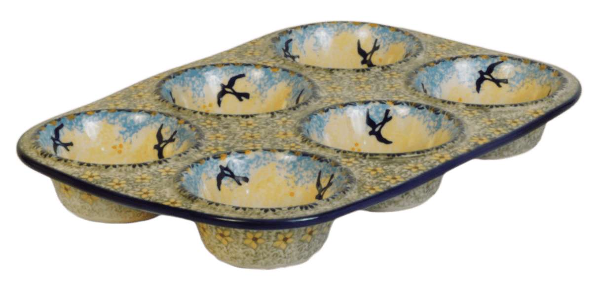 Muffin Pan, 8.5" x 12.5" in "Soaring Swallows" by Manufaktura | F093S-WK57