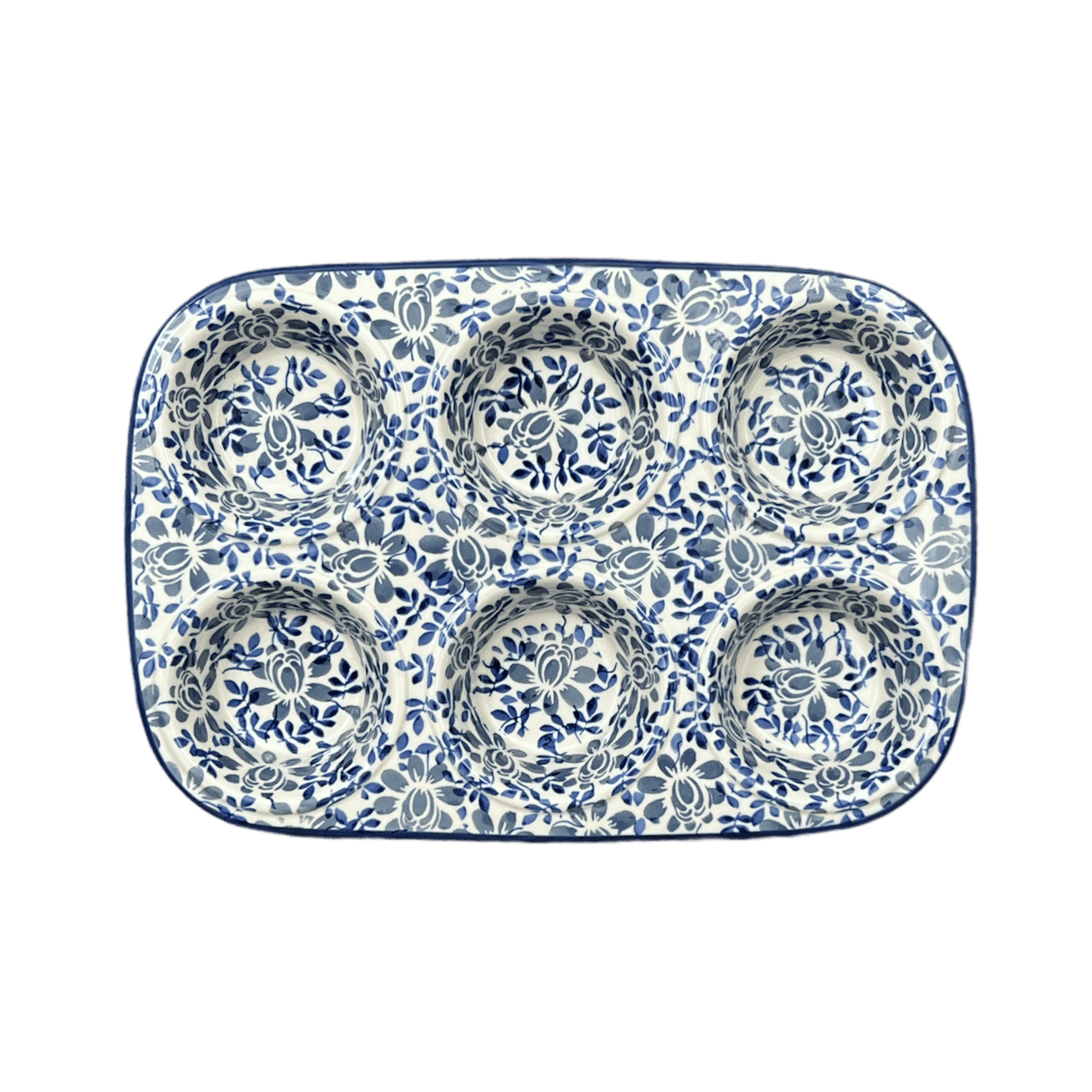 Muffin Pan, 8.5" x 12.5" in "English Blue" by Manufaktura | F093U-AS53