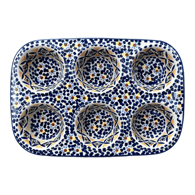 Bundt Muffin Cake Pan 6 Count Unikat - Color Palette Polish Pottery