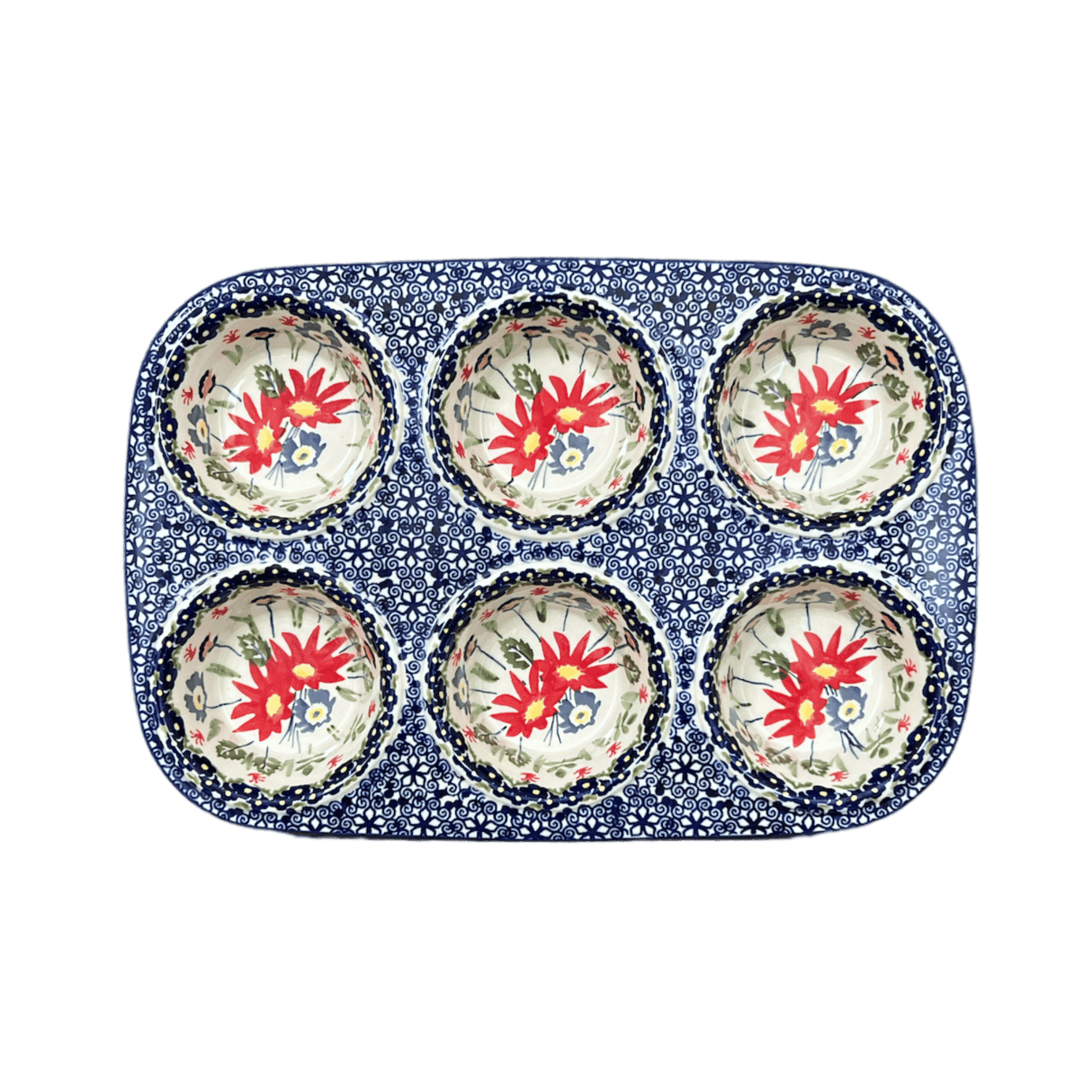 Muffin Pan, 8.5" x 12.5" in "Floral Fantasy" by Manufaktura | F093S-P260