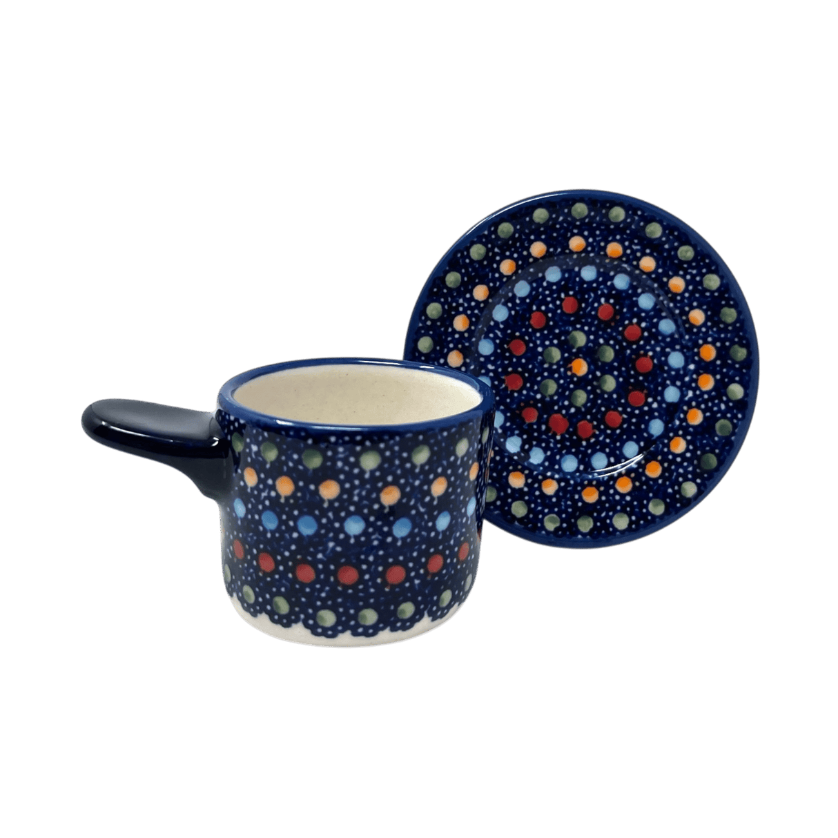 Espresso Cup with Saucer, 2 oz in "Neon Lights" by Manufaktura | F113S-IZ20