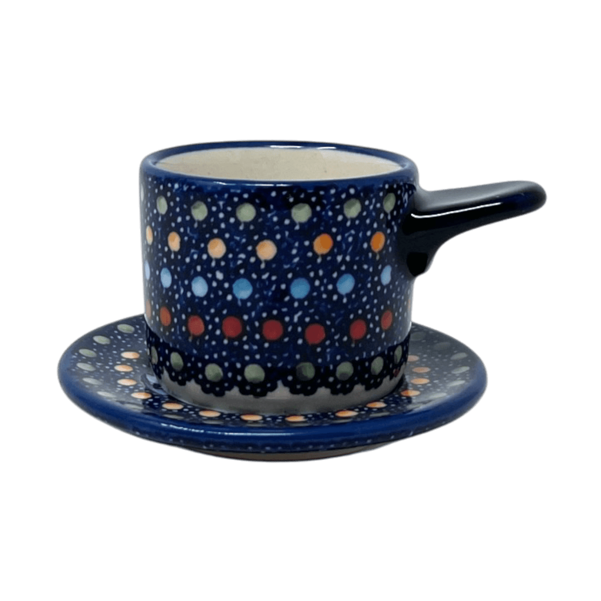 Espresso Cup with Saucer, 2 oz in "Neon Lights" by Manufaktura | F113S-IZ20