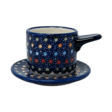 Espresso Cup with Saucer, 2 oz in "Neon Lights" by Manufaktura | F113S-IZ20