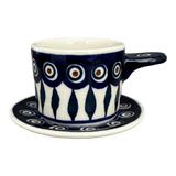 Espresso Cup with Saucer, 2 oz in "Peacock" by Manufaktura | F113T-54