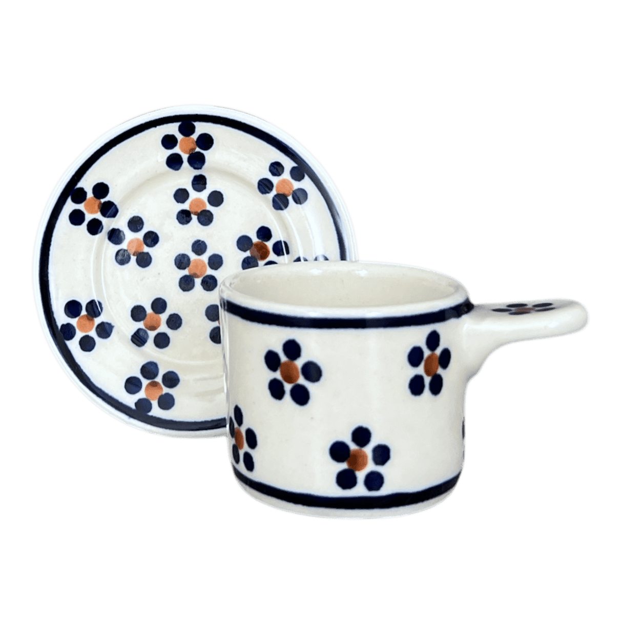 Espresso Cup with Saucer, 2 oz in "Petite Floral" by Manufaktura | F113T-64