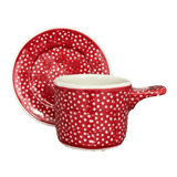Espresso Cup with Saucer, 2 oz in "Red Sky at Night" by Manufaktura | F113T-WCZE