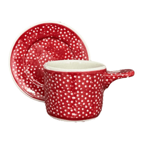 Espresso Cup with Saucer, 2 oz in "Red Sky at Night" by Manufaktura | F113T-WCZE