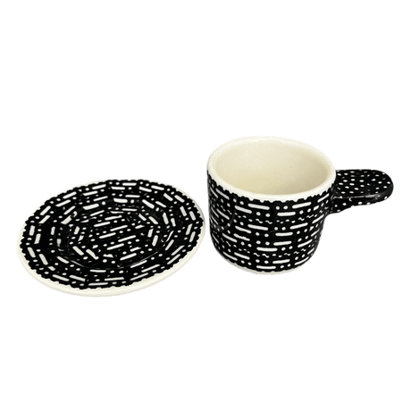 Espresso Cup with Saucer, 2 oz in "Metro" by Manufaktura | F113T-WCZM