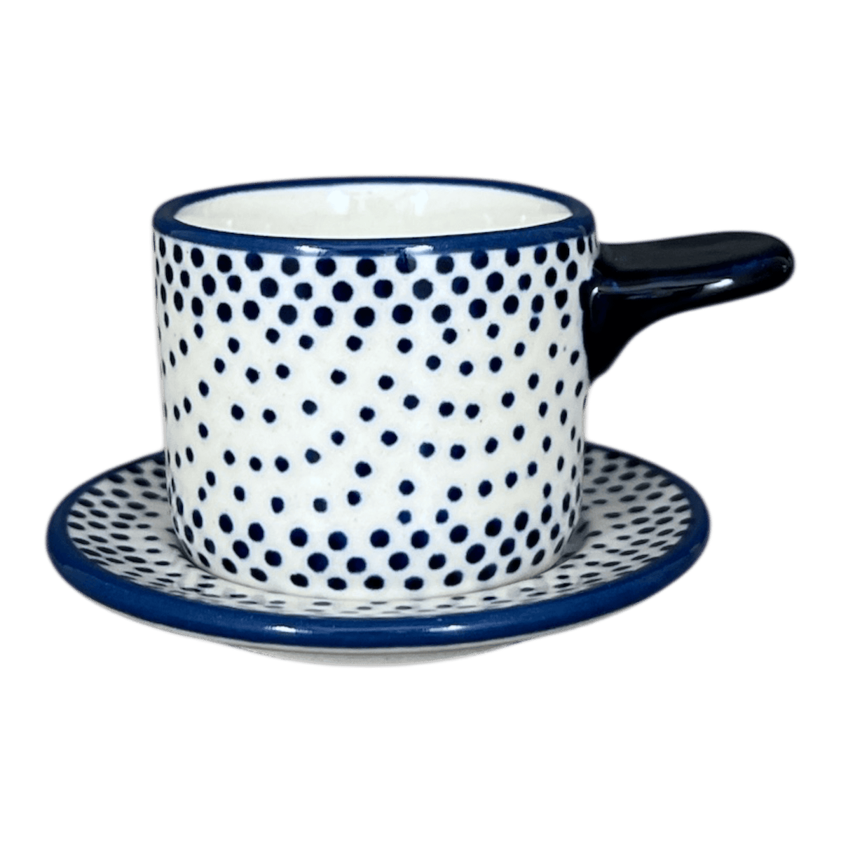 Espresso Cup with Saucer, 2 oz in "Misty Blue" by Manufaktura | F113U-
