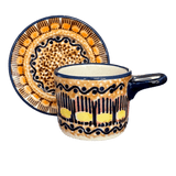 Espresso Cup with Saucer, 2 oz in "Desert Sunrise" by Manufaktura | F113U-KLJ