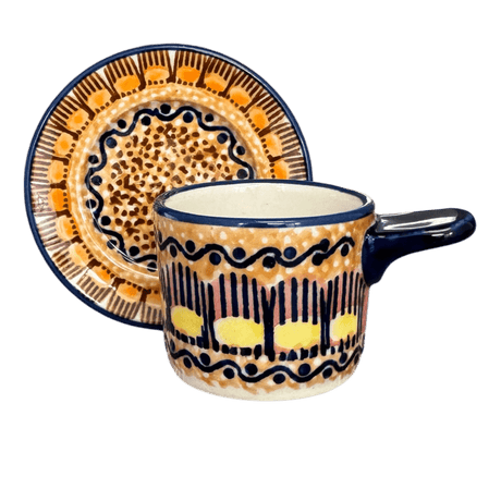 Espresso Cup with Saucer, 2 oz in "Desert Sunrise" by Manufaktura | F113U-KLJ