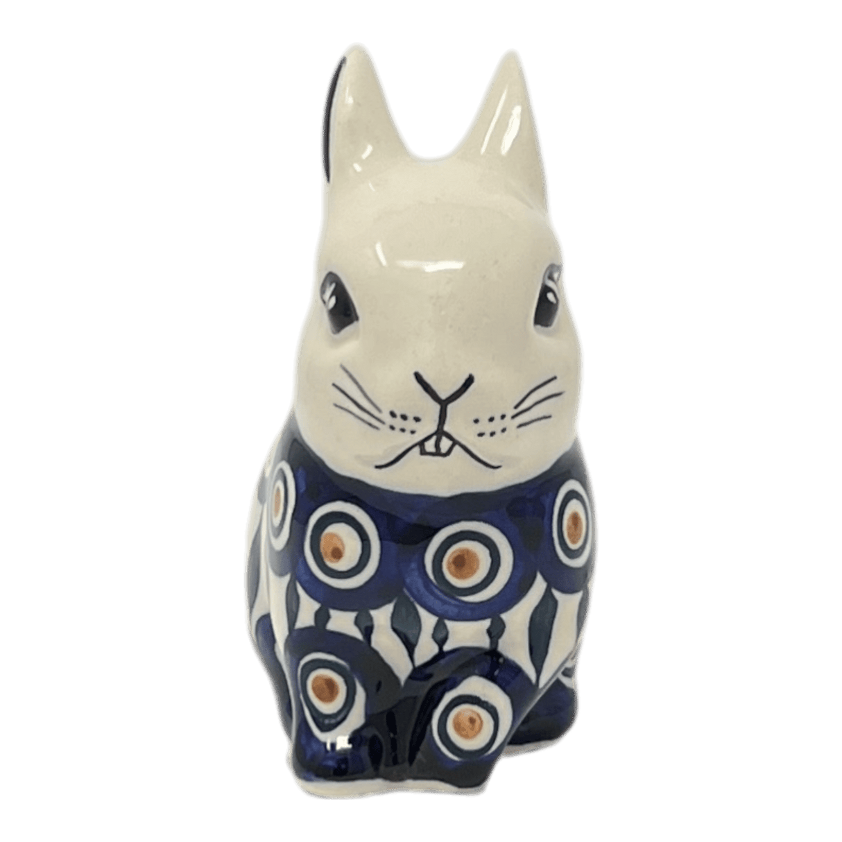 Figurine, Bunny, 4.25" in "Peacock" by Manufaktura | F140T-54